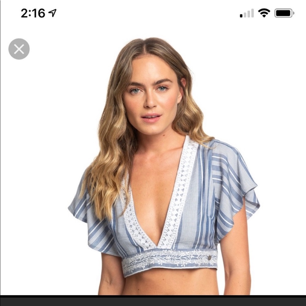 Roxy tie-crop top